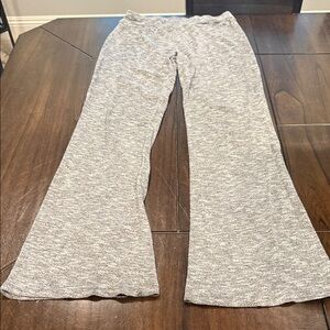 Hollister Light Gray Knit Wide Leg Pants
